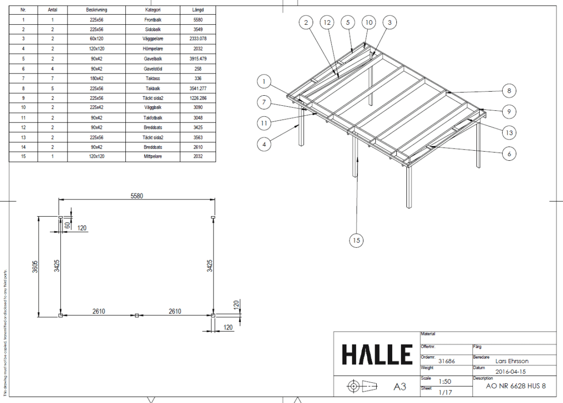 limträstomme pulpet till uterum 5580x3605mm