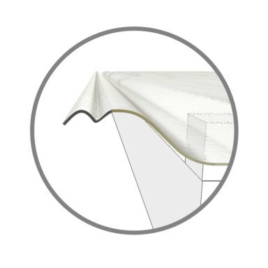 Halleplattan är ett plasttak med patenterad skarv