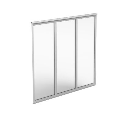 fast uterumsparti 3-del dörrhöjd alu/natur