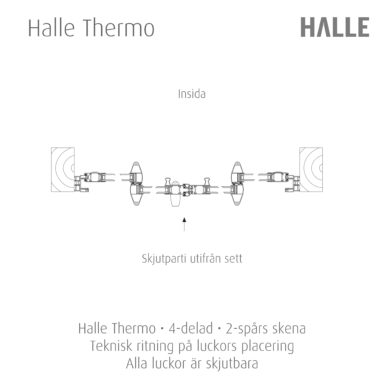 Halle Thermo 4-del skjutbart uterumsparti