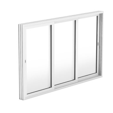 Halle Fasad 3-delad spegelvänd Lyft / Skjut för husfasaden