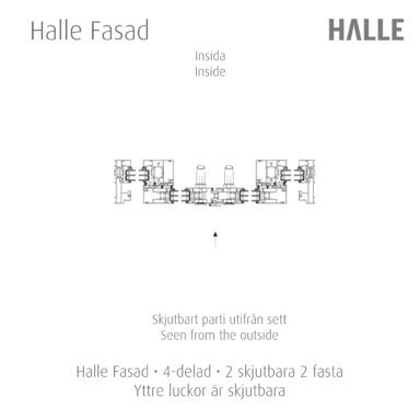 Halle glasparti i husväggen ger din fasad i ditt hus ett modernt utseende