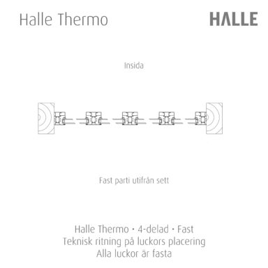 Halle Thermo 4-delad fast uterumsparti