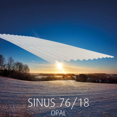 Sinus Glasfiberarmerad takplast i kulörerna opal och Transparent
