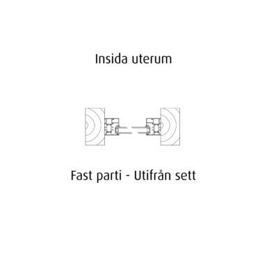 Teckning uppifrån på Thermo 1-delat uterumsparti