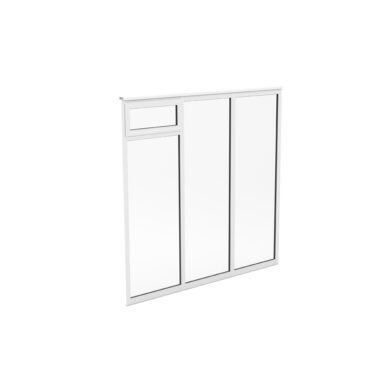 Halle uterumsparti 3 delad i dörrhöjd med vädringslucka för uterum