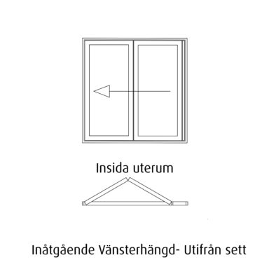 Halle vikparti 2 delad ritning In Vänster