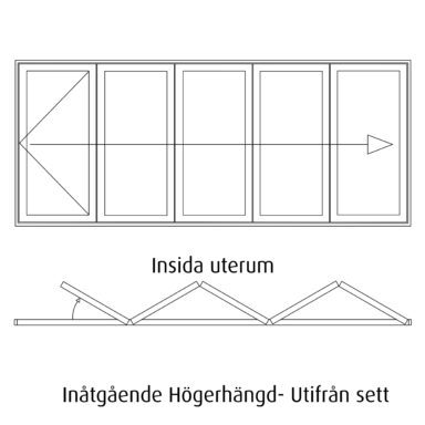 Halle vikparti 5 delad ritning In Höger