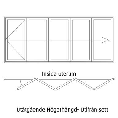 Halle vikparti 5 delad ritning Ut Höger