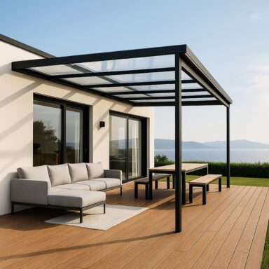 Pergola svart uterum