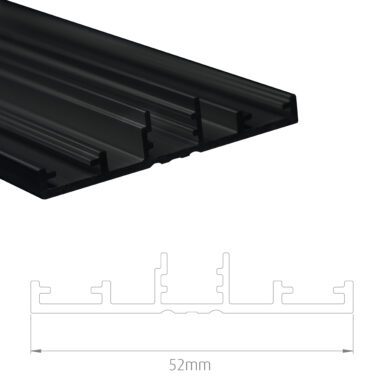Halle svart skarvlist till PC-Tak och kanalplast