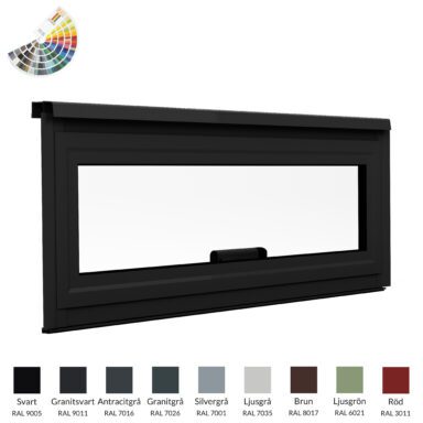 solid uterumsparti lös vädringslucka 10x4 ral svart