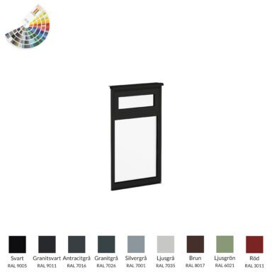 Halle Solid fast uterumsparti RAL 1-del vädringslucka fönster