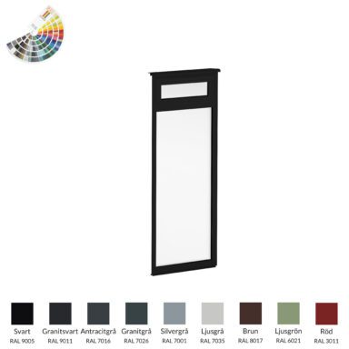 Halle Solid fast uterumsparti RAL 1-del vädringslucka