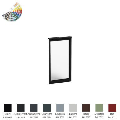 Halle Solid fast uterumsparti RAL 1-del fönster