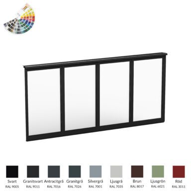 Halle Solid fast uterumsparti RAL 4-del fönster