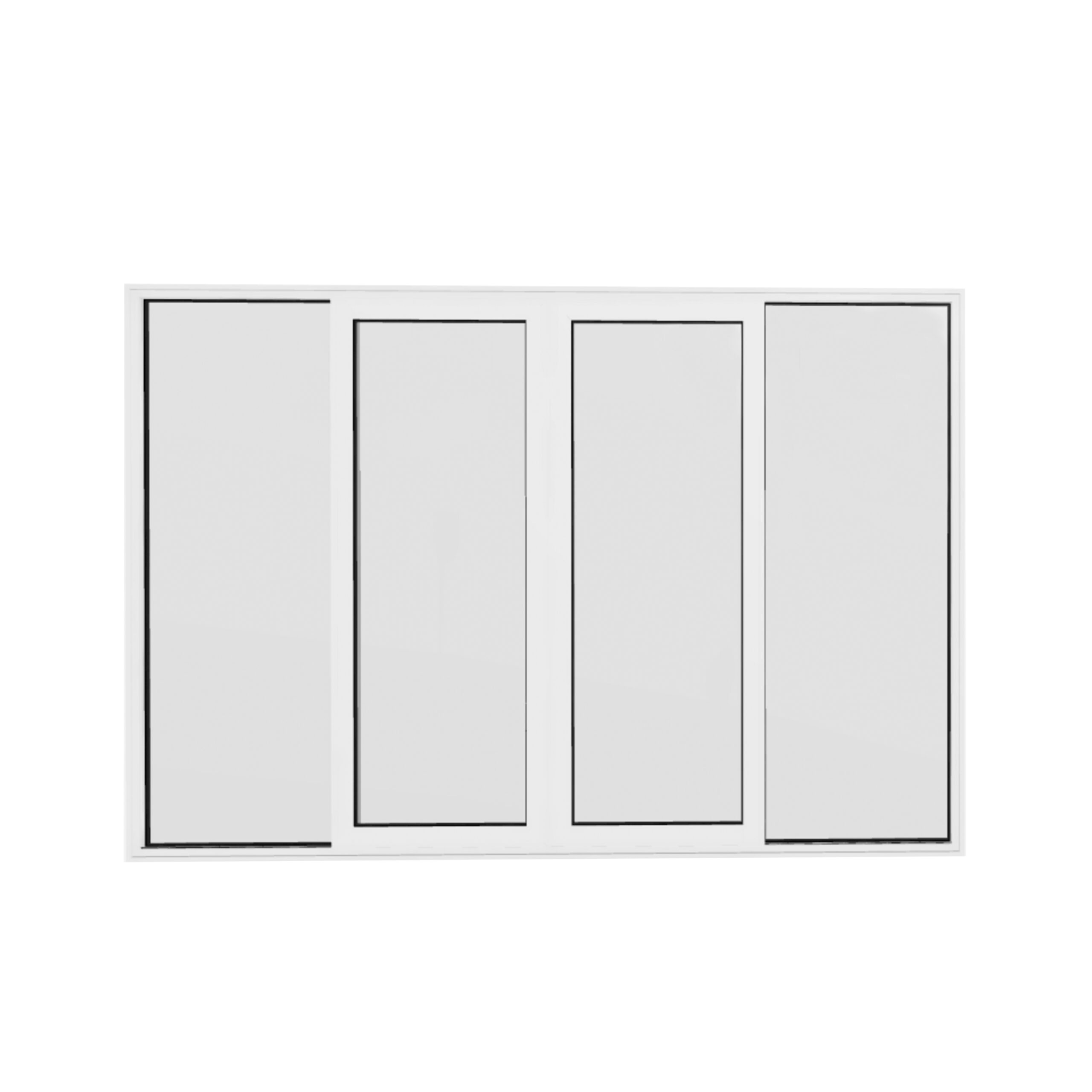 Sapa 2160S XS 4-del 2 fast & 2 skjutbar